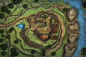 Stag Lord's Fort, Hillside & Cellar | Kingmaker [120 x 80]