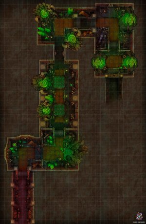 Infernal Citadel Interior Part 3 Battle Map 32x49