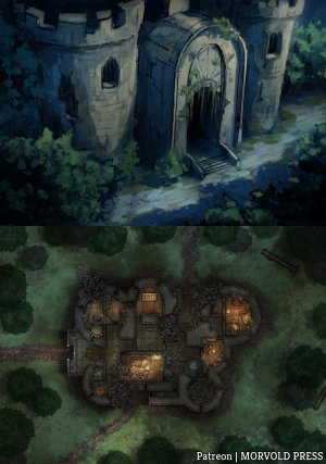 Castle Cragmaw & Scene | Evening [88 x 64]