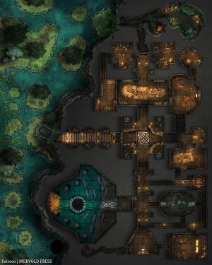 Black Dragon Lair | Ruined Dwarven Temple [80 x 100]