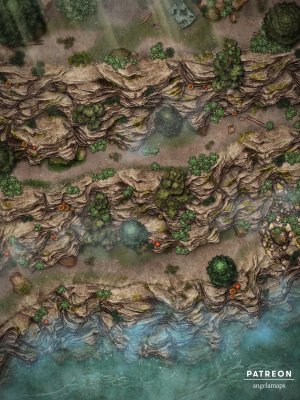 Cliffside [battlemap] from Angela Maps - 3 versions! [animated] [art]