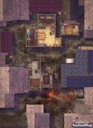 Burning Barricade [32x44]