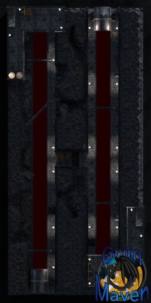 "Sewer Run"(18x38) two level Sewer system map! What happens in the dark, the dank and the dirty?