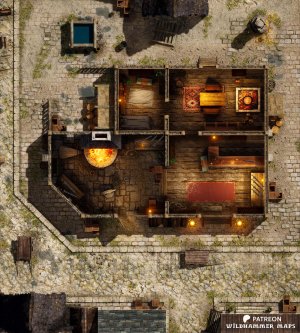 The Hearth & Hilt Blacksmith and Shop (18x20)