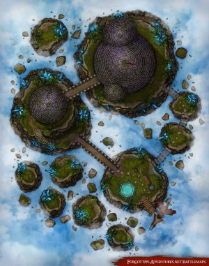 [OC] Floating Mage Tower 26x33 by Forgotten Adventures