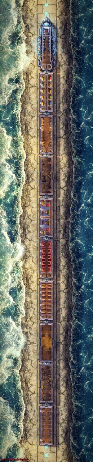 Lightning Train (10 Cars, 6 Variants) by MapleMapsDnD | [Battle Map] [No AI] [OC] [Art]