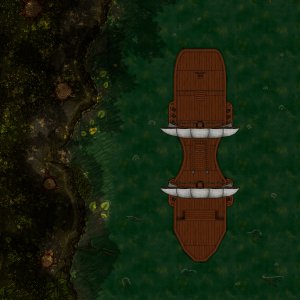 River barge on the naiad's tears[30x30]