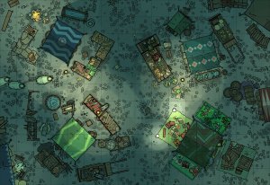 Busy Market [16x11, A3]