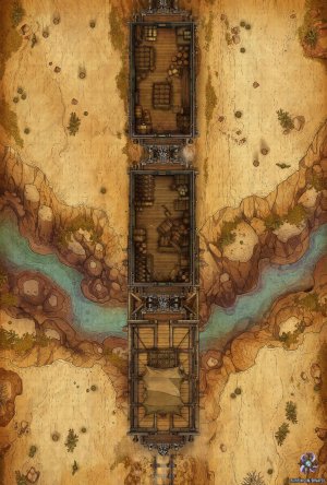 Wild West Train Part 3 Battle Map 25x37