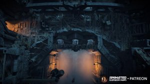 The Great Dam [37x21] — free animated battle map (intact & breached, day & night)