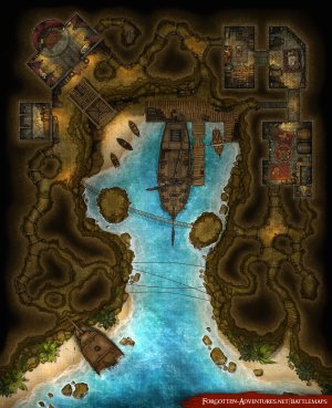 [OC] Pirate Lair 52x64 by Forgotten Adventures