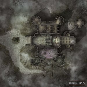 Argynvostholt Ground Floor - Curse of Strahd - Heroic Maps 60x60 [art]