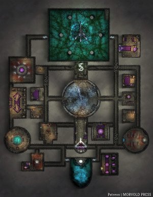 Ruins of Ghol | Lizardfolk Village over Sunken Temple [100 x 120]