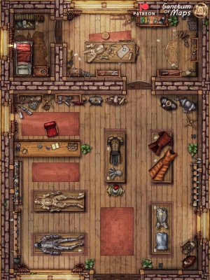 Armour Store - 10x13 Battlemap