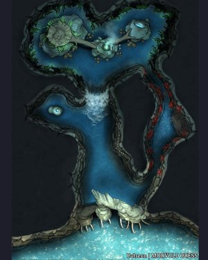 Sea Witch Cavern | Scene + Map | 50x70