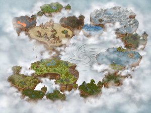 The Sacred Lands - Skylands Map