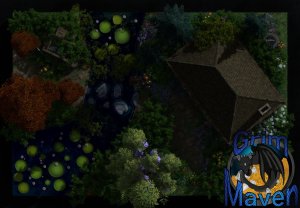 "River Garden" (26x18) the more idyllic the location, the more the surprise when the fight begins!