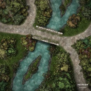 Over The River [battlemap] from Angela Maps - Where is your party going? 3 versions! [animated] [art]