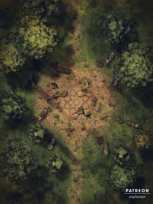 Mysterious Ruin [battlemap] from Angela Maps - 4 versions! [animated] [art]