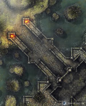 [OC] Cross the Gothic Castle Bridge to meet Strahd. Will your party be good dinner guests or just good dinner? [18x22]