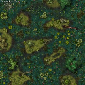 Free Swamp Battlemap [40x40] [Gridless] [OC] + New Tavern Starter Kit for just $3 (normally $6) Available!