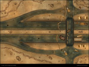 “Back then, everyone tried to leave the city at the same time - how are we supposed to get through this traffic chaos?” [three different biomes: snow, desert and green with different traffic situations] [60x45]