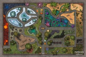 Zoo [battlemap] from Angela Maps - Giant 60x40 maps! 2 versions! [art]