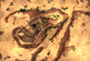 Abandoned Desert Temple [50x34]