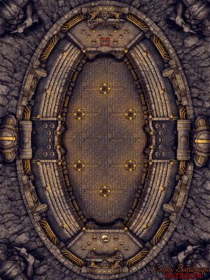 The Great Dwarven Colosseum 30x40 battle map