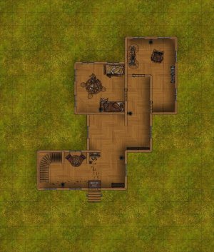Safe House Standoff (17x20) from Forgotten Realms: Adventures in Faerûn.