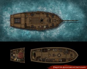 [OC] Pirate Sloop 25x20 by Forgotten Adventures