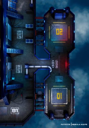 Scifi Skydeck 81 [18x26] [Sci-fi Battlemap]