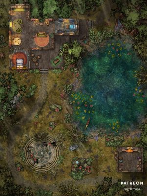 Druid's Home [battlemap] from Angela Maps - 2 versions! [animated] [art]