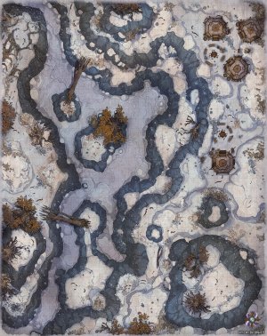Winter Encampment Battle Map 27x34
