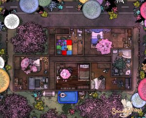 [21x17] Modern Town House First Floor Fey Corruption Night