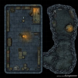 Abandoned Warehouse + Smuggler’s Den — Storage‑Themed Battlemaps