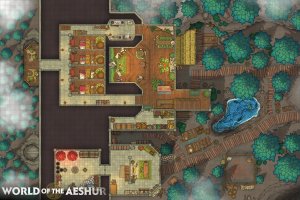 An inn build inside the wall - [60x40] - Commissions now open!