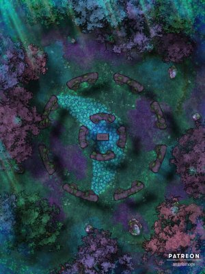 Sacred Moon Stones [battlemap] from Angela Maps - 5 versions! [animated] [art]