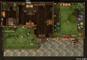 Your murderhobos will leave this flammable cabin full of innocent country folk alone, right? Right? Cosy Cabin Home (23x16) - free day & night maps, plus hundreds more free!