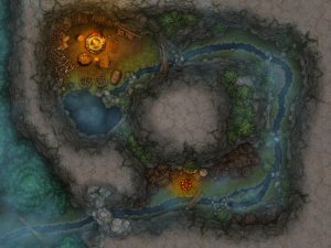 "Wootrai Outskirts" Became very inspired by a Sidequest my players ended up on so got carried away designing battlemaps for 3 potential scenarios! High possability that they will never be used!