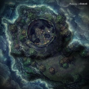 Ruined tower by the sea [40x40]