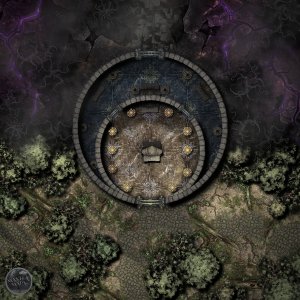 Umbral Veil & Red Alternate "Temple of the Sun & Moon" [40x40]