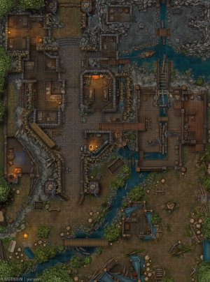 Prison Work Camp, Saw Mill & Quarry - Free 8k Map & VTT support! [29x39]