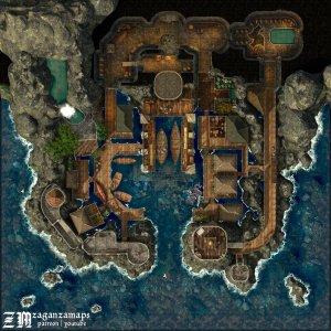 Fortified Fishing Village [60x60] - day/night