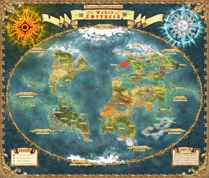 Eäriendor, Continent of Gnythraica — the first in a series of maps of the same style in which I  focus on a specific region of my world map