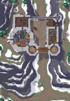 The Howling Gates - 42x60 - 4 Level - Dungeon Map - RC - No AI
