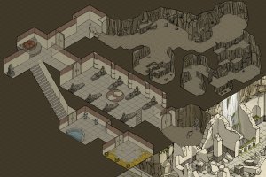 Cliffside Temple Ruin [62x46 Ext] [54x36 Int] - (Challenge Map)