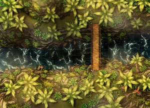 Jungle Cliff Crossing [18x13]