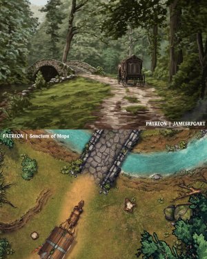 Merchants Wagon | Scene + Map | 30x40