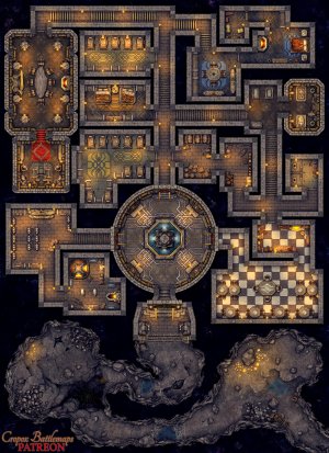 Dwarven Noble House 40x55 battle map